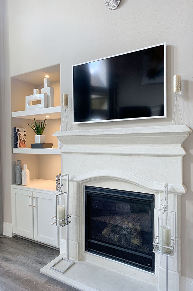It literally looks like a picture frame. This TV comes with customizable frames to elevate your space. I chose white to go with my design aesthetics. Whenever we have guests over, they are always so confused whenever we turn it on, since we usually have it in art mode. The picture quality is amazing! It has a quantum processor 4K that transforms everything you watch into 4K. So unreal! The Art Mode feature is amazing! There is a ton of different artwork to choose from and you can even join a subscription to increase your art collection. I love the fact that I can change the art based on seasons or match the color scheme in my living room